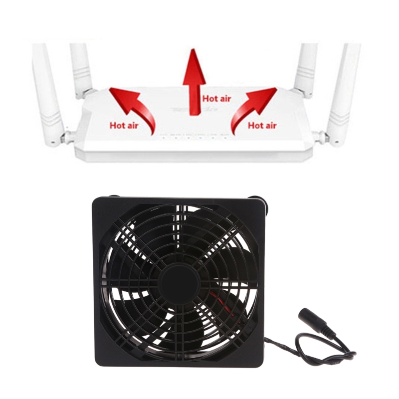 Ventilador de ordenador con gran flujo de aire, dispositivo de ventilación de 12CM, CA de 110V, 220V, DC3V-12V, 2000RPM, velocidad ajustable, 12x12x5mm, para módem TV Box