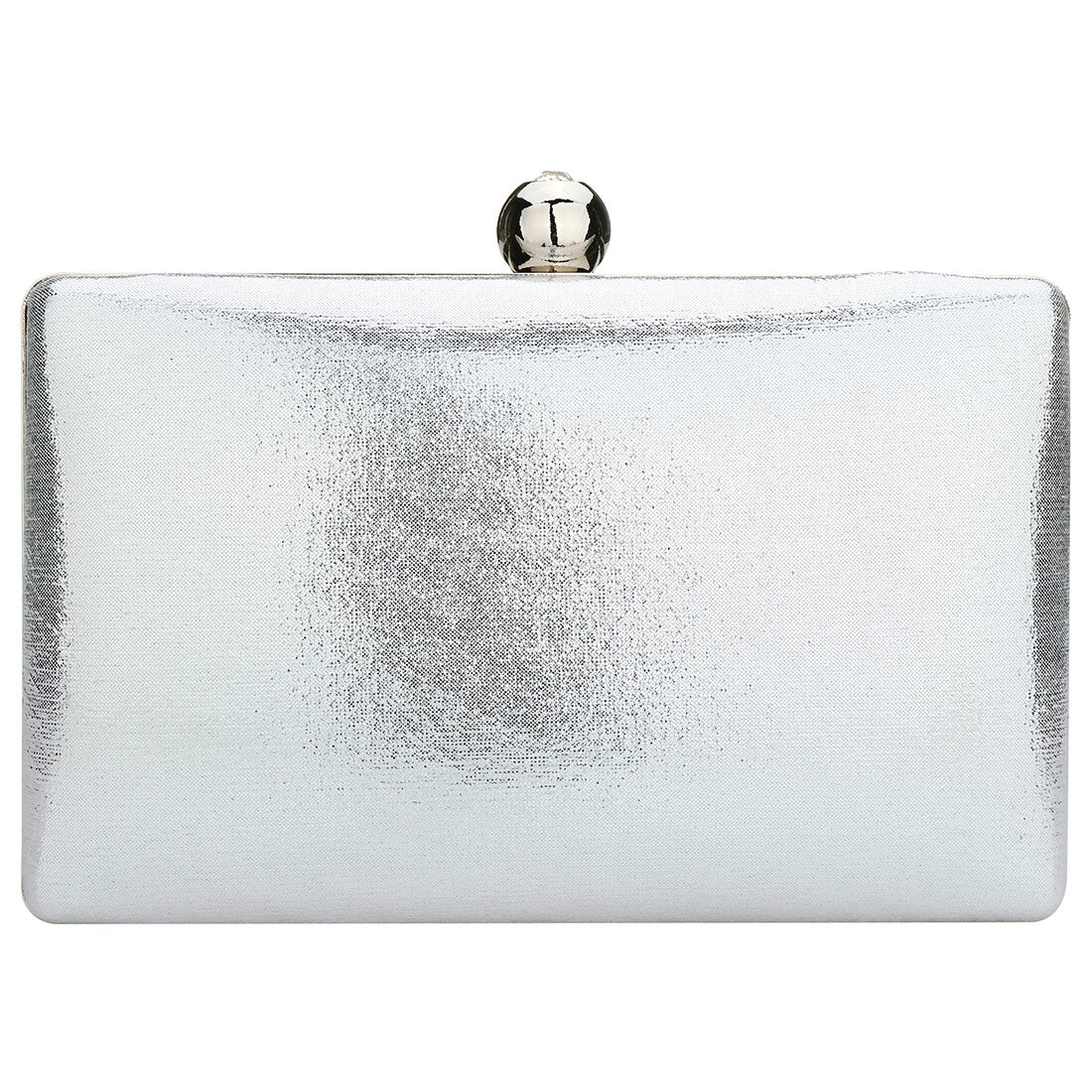 Solid Elegante Lederen Avondtassen Bruiloft Box Zak Met Ketting Party Schoudertassen Dames Rode Rechthoek Pouch: silver