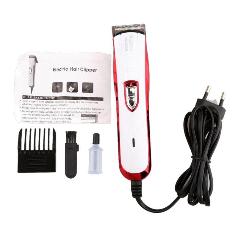 Kemei Electric Hair Clipper Corded Hair Beard Trimmer scissors Barber Cutting Machine Quiet Used for Man and Baby