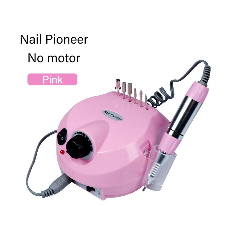 Nail Drill Machine 35000RPM Pro Manicure Machine Apparatus For Manicure Pedicure Kit Electric Nail File With Cutter Nail Tools: Pink Nail Drill
