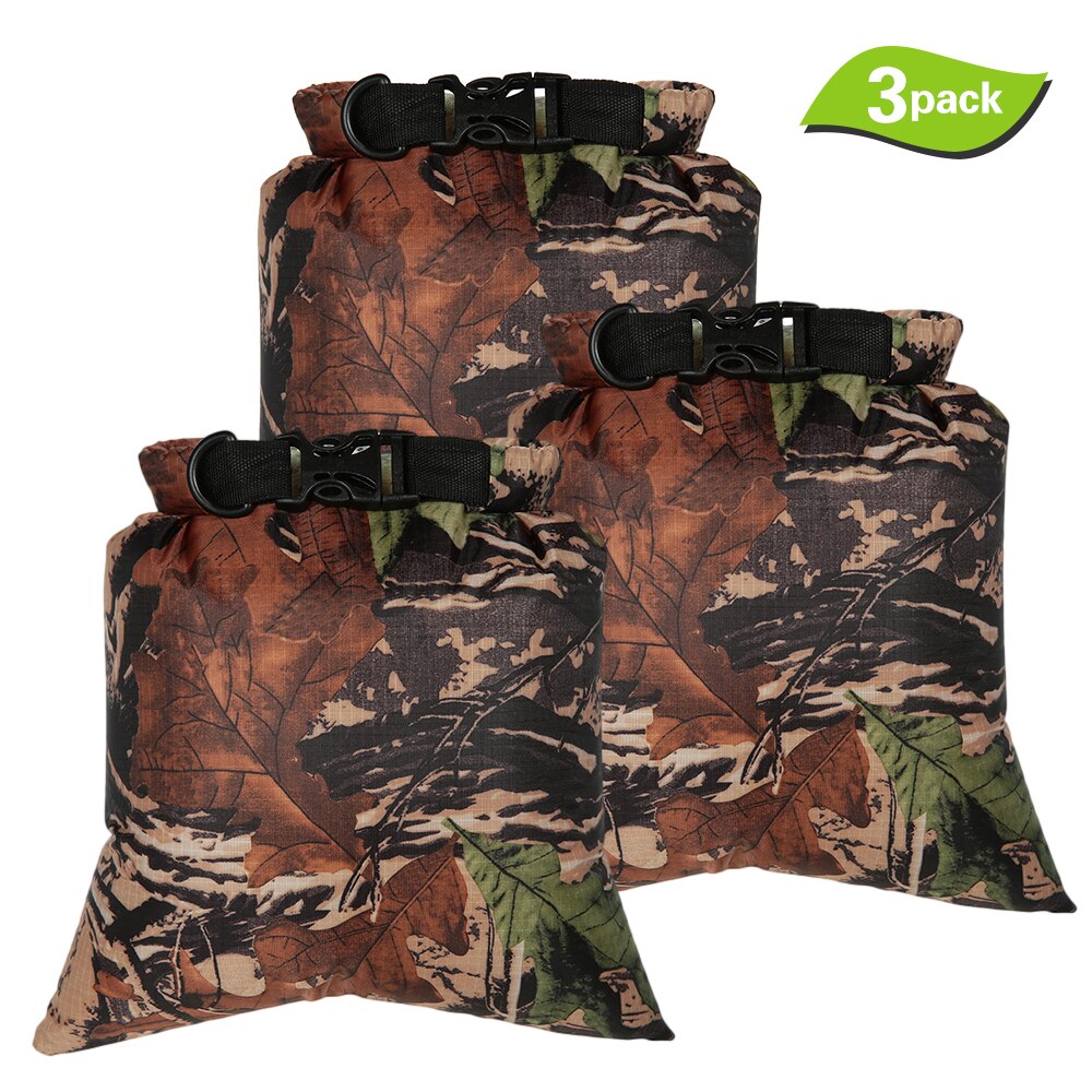 8L Outdoor Waterproof Storage Bags Dry Sacks Watertight Swimming Bag Smartphone Camera Storage Bags for Drifting Water Sports: Camouflage 1
