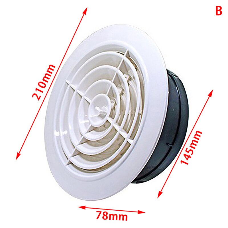 Air Outlets 1 Piece Adjustable Vent Hood Round Duct Ceiling Wall Holes Ventilation Grille Shutters Kitchen Bathroom Air Outlets: B4