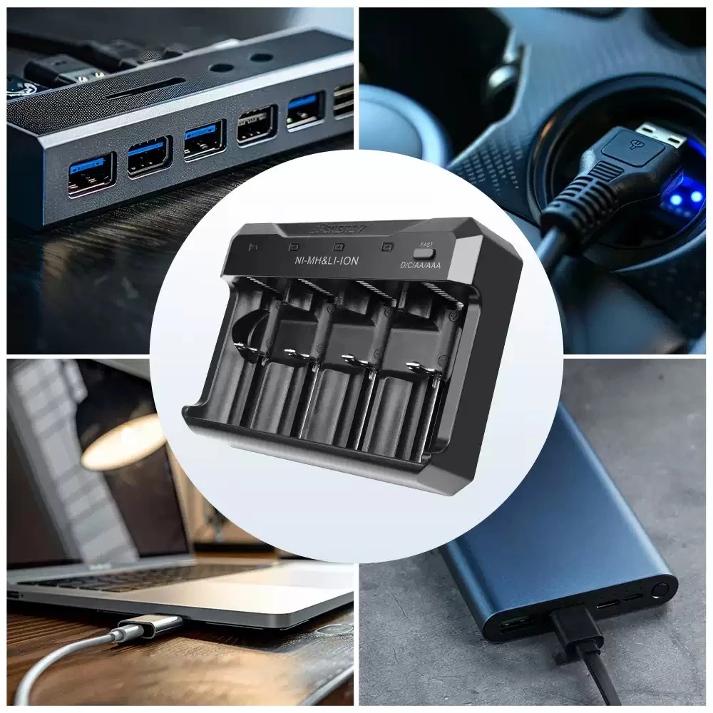 Geeignet für 5 7 2 Nickel-Wasserstoff-Batterien AA AAA C D 18650 18490 18350 17500 Universelles intelligentes Ladegerät