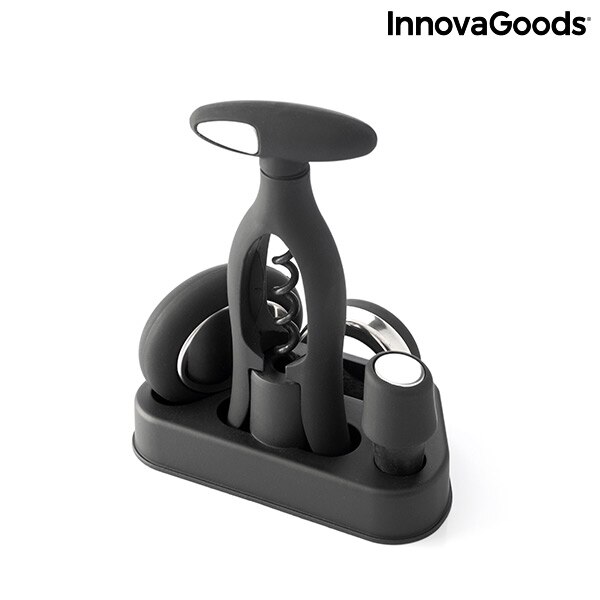 Set de Vino con Sacacorchos de Rosca y Accesorios Vinstand InnovaGoods 5 Piezas
