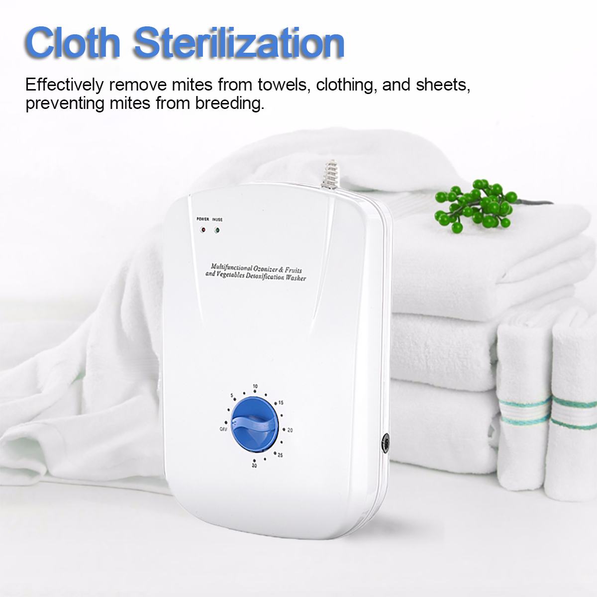 400mg/h Portable Ozone Generator Ozonator ionizer Multifunctional fruit and vegetable sterilizer Timer Air Purifiers 110-220V