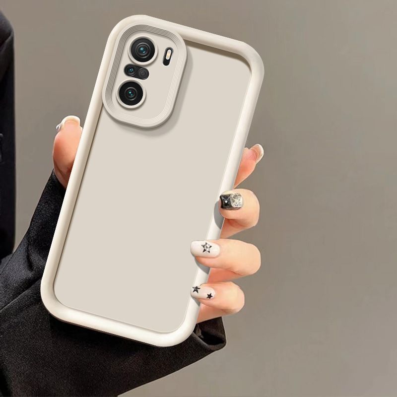 Para Xiaomi Poco F3 funda POCO F3 funda de teléfono M2012K11AG transparente a prueba de golpes silicona Protector de cámara lente película poco f3 cubierta: Azul