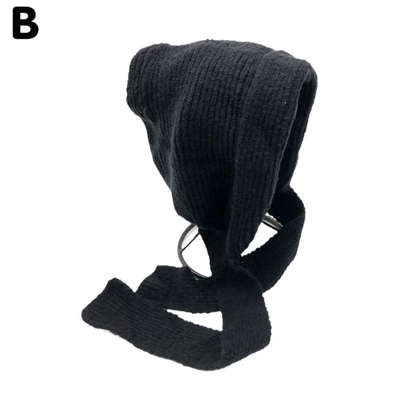 Winter Mutsen Vrouwen Retro Gehoorbescherming Warme Muts Eenvoudige Balaclava Alle-Match Caps Trendy Womens Mooie Koreaanse Beanie: B