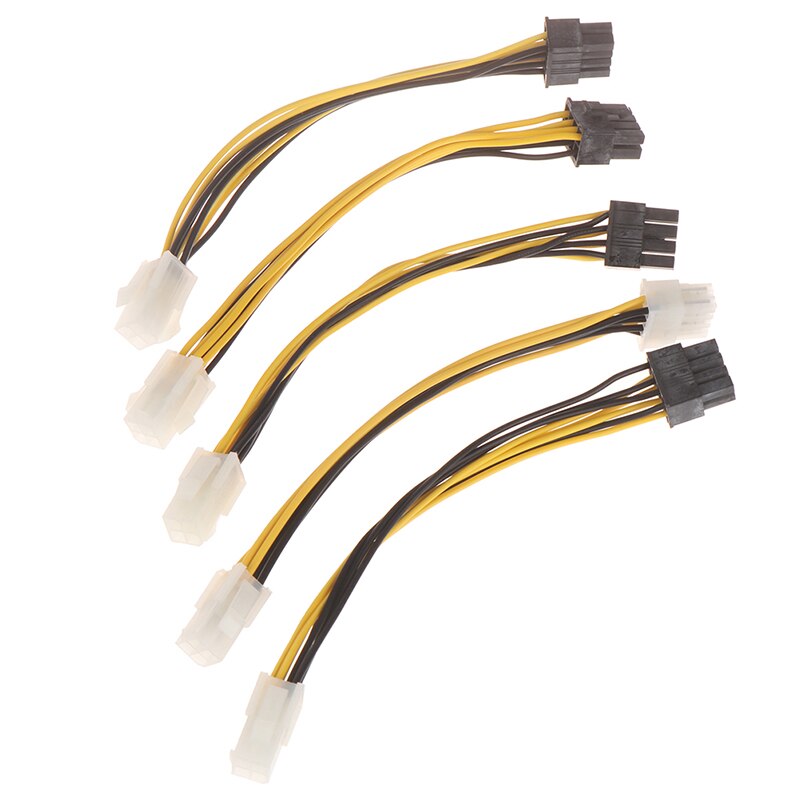 5Pcs Atx 4 Pin Male Naar 8 Pin Vrouwelijke Eps Power Cable Adapter Cpu Power Connector