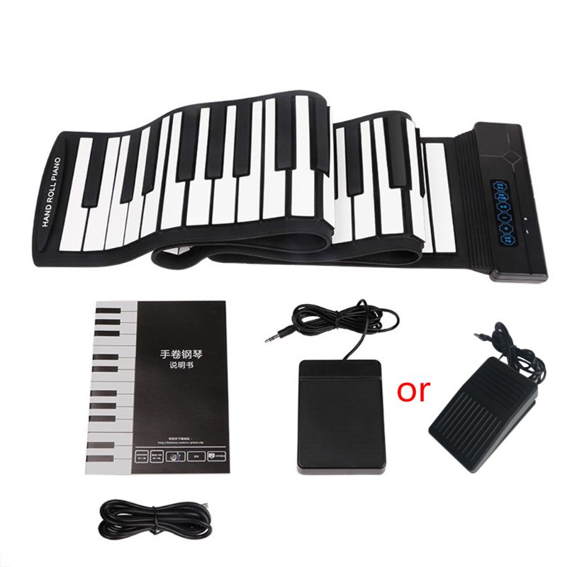 Flexible 88 teclas Flexible Usb enrolladas Roll-Up teclado Piano Electrónico