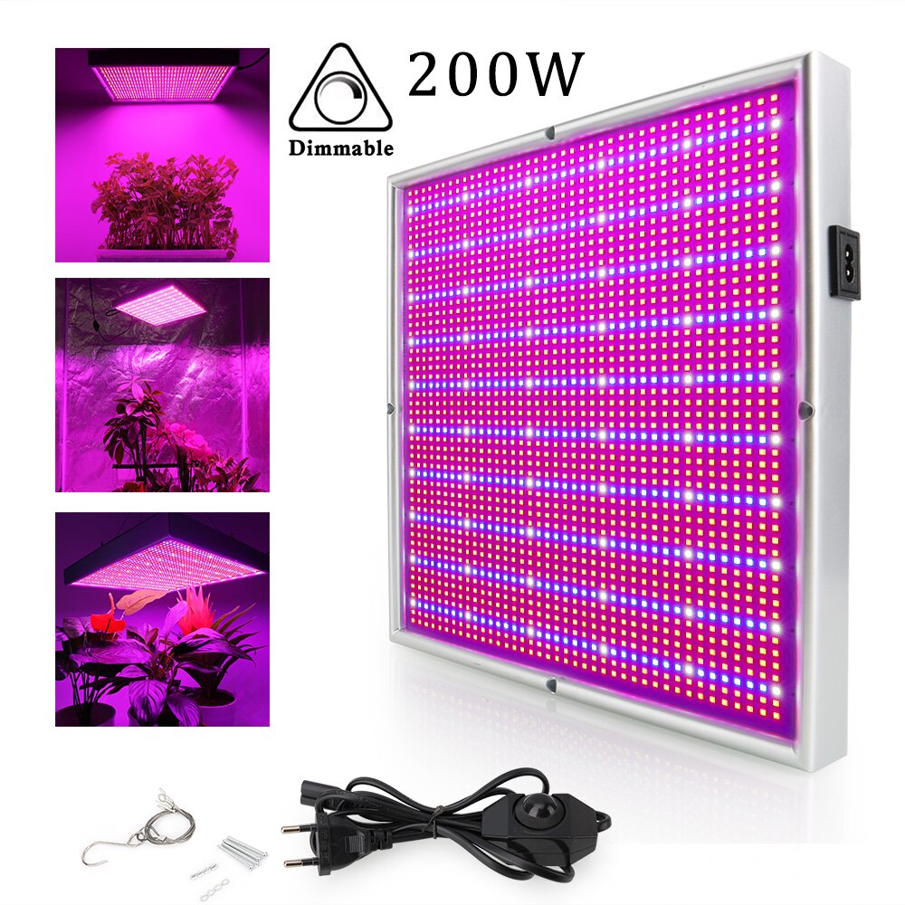 1X 200W 45W 30W Full Spectrum Panel LED Grow Light AC85~265V Greenhouse Horticulture Grow Lamp for Indoor Plant Flowering Growth