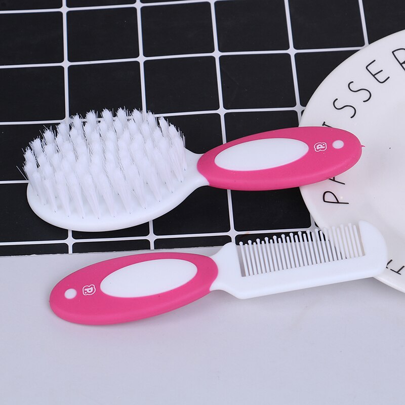 2 pièces/lot bébé garçon fille brosse peigne ensemble Portable bain lavage brosse -né bébé soin accessoire bébé cheveux brosse tête masseur