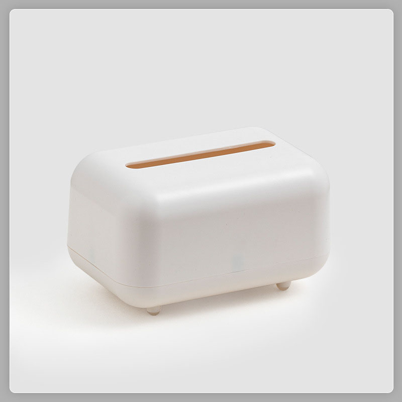Household Tissue Box with Lid Desktop Paper Holder Napkin Storage Box Office Decoration Sealed Dustproof Tissue Container: white