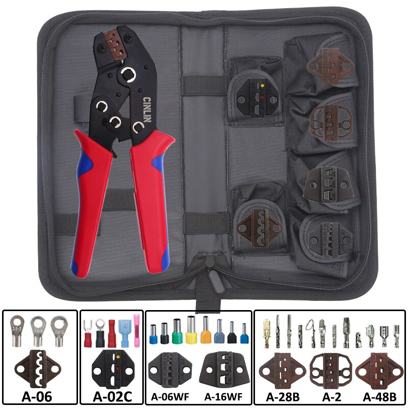 DuPont Terminals Crimp Pliers Interchangeable Dies Wire Crimper Crimping Tools Ratcheting SN-48B PH2.0 XH2.5 JST2.5 VH3.96: Bag-Set