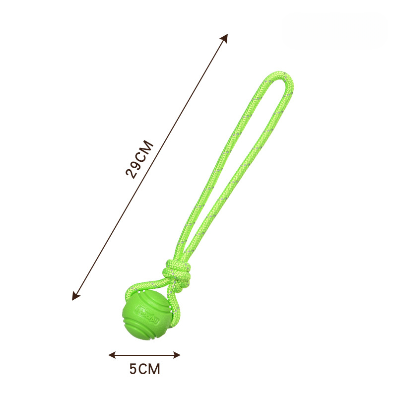 Dog Toy Ball Elastic Bite Resistant Solid Large Medium Small Dogs Boredom Buster Tpr Ball Pet Training Pet Toy Bite: green