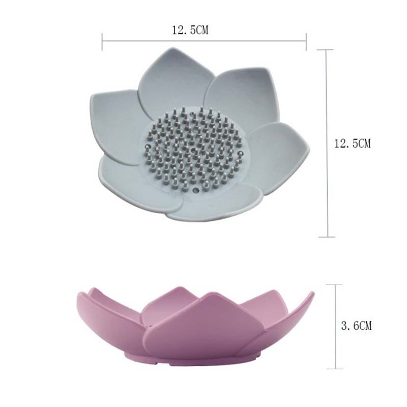 1pc siliconen afdruipbakjes, zeepbakjes, lotusvormige houder, draagbare zeepbakjes, antislip zeepbakjes, badkameraccessoires