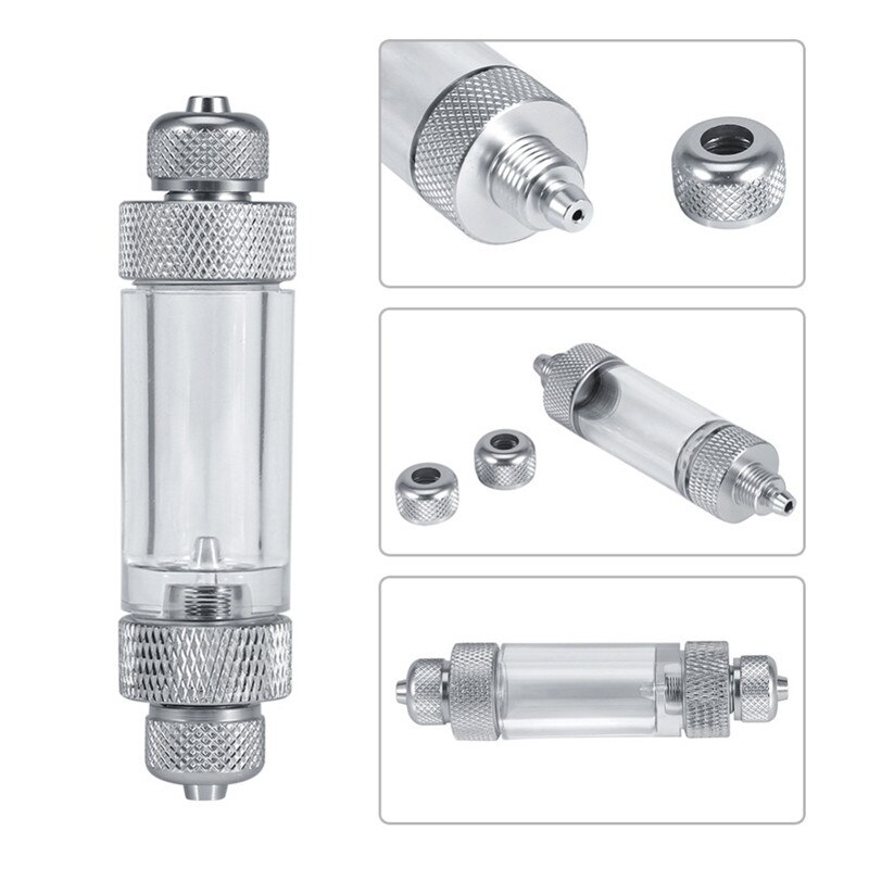 Compteur de CO2 d&#39;aquarium en alliage d&#39;aluminium, dispositif de mesure du dioxyde de carbone sans retour de bulles de CO2 à une ou deux têtes
