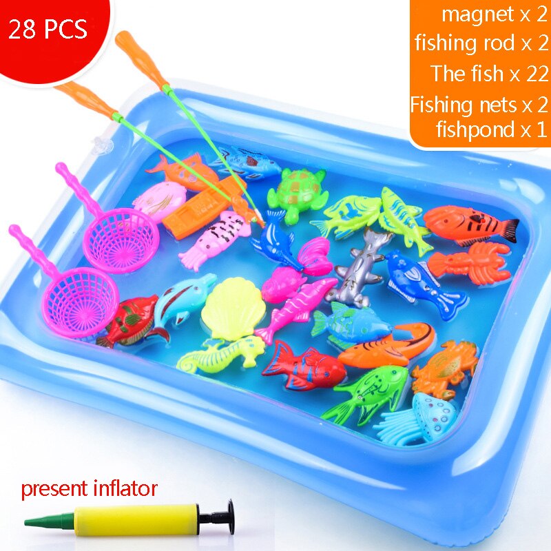 Bad Speelgoed voor Kinderen Vissen Magnetische Speelgoed Drijvende Vissen Spel Opblaasbare Bad Educatief Toy Playset
