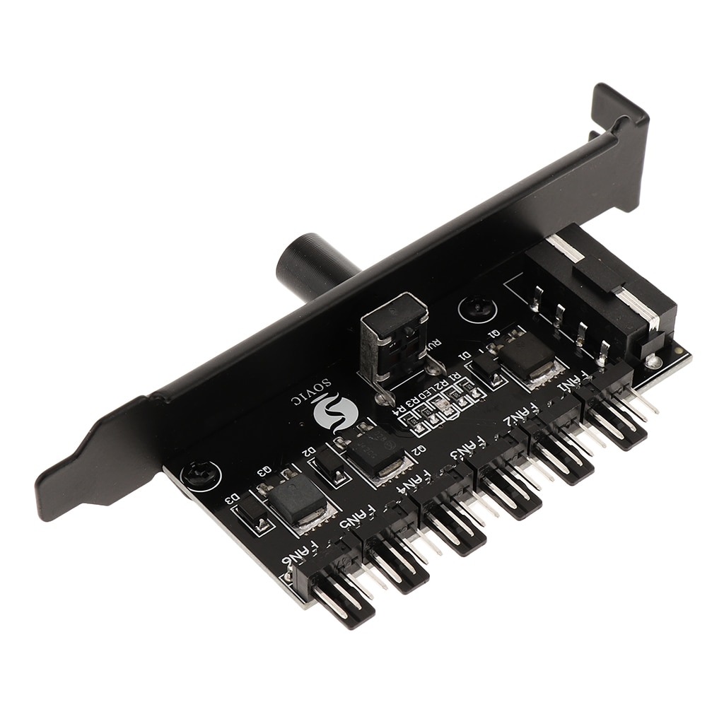 4-Pin Power 6 Channels PC Case CPU Cooler Cooling Fan Speed Controller