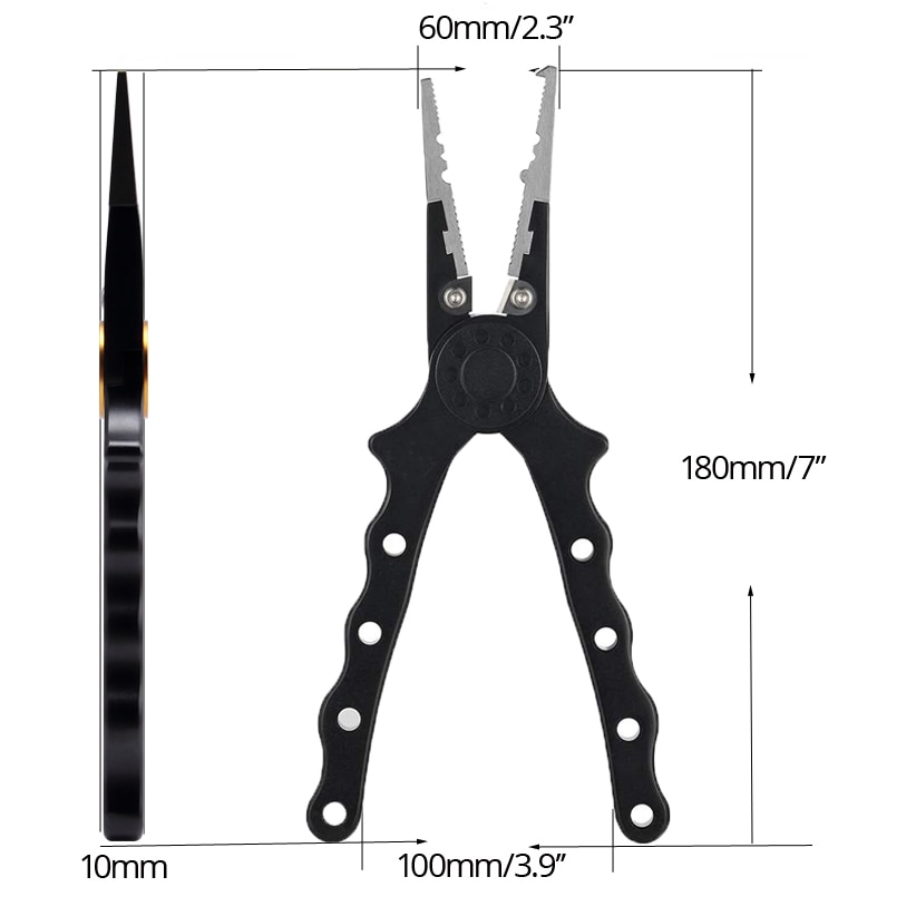 Alicates de pesca de aluminio Crazy Shark, cortador de anillas divididas, alicates de engaste de carpa, soporte de pesca de plomo para aparejos, productos para la pesca, 18cm