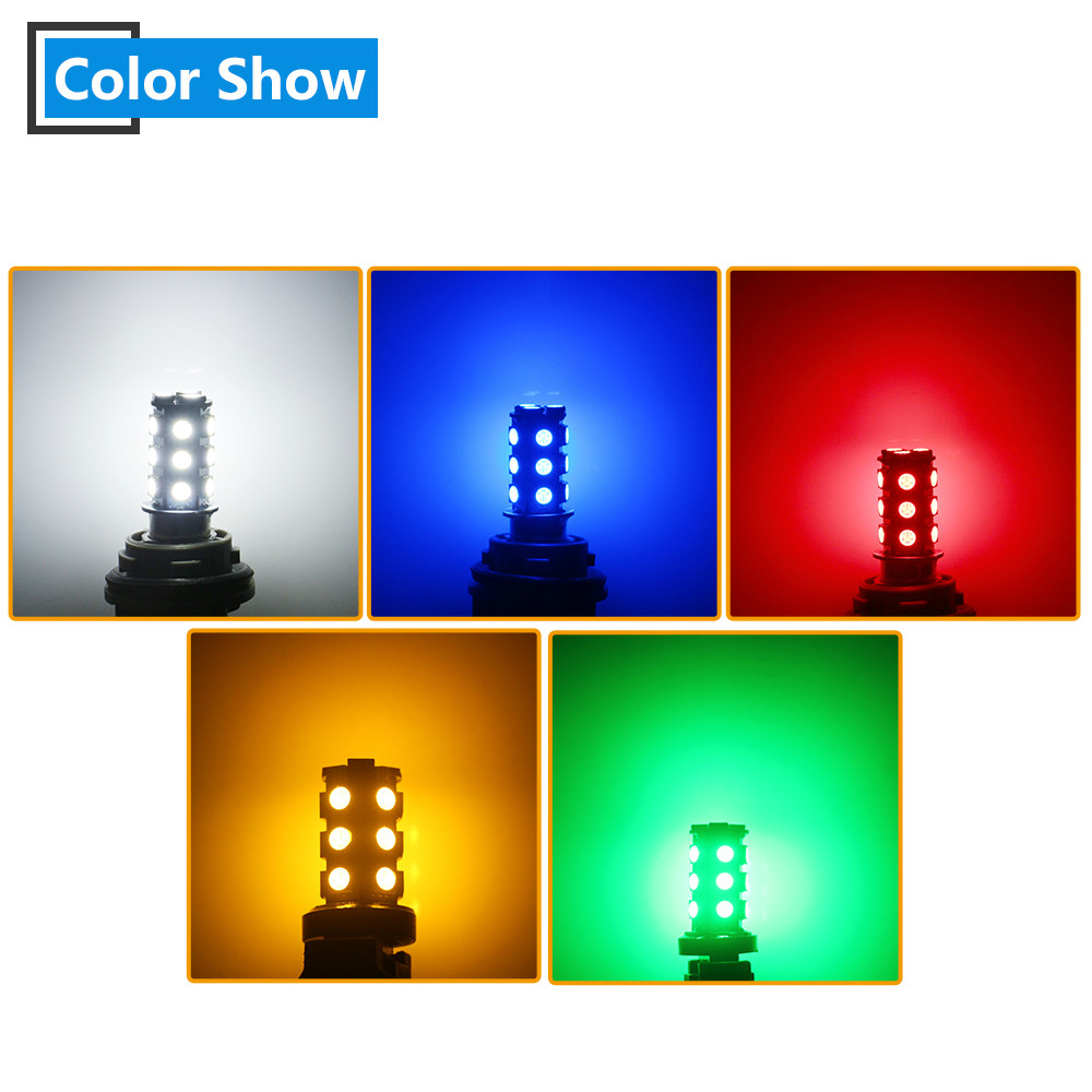 2X DC12V P21W 1156 BA15S 1157 5050 18 SMD LED Bulb Car Light Turn Signal Backup Reverse Tail Lamp White Blue Red Green Amber