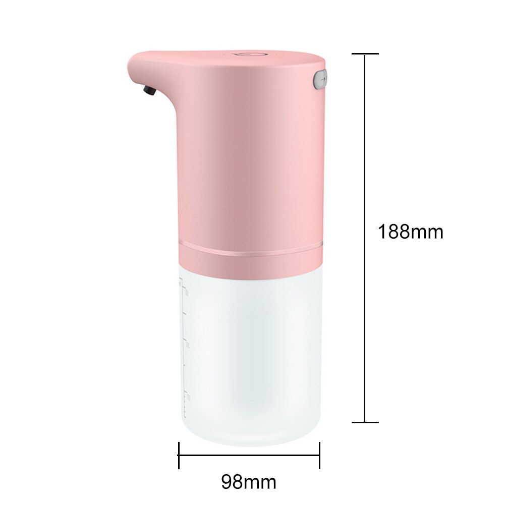 350ml Automatic Infrared Induction Sensor Foam Soap Dispenser Smart Touchless Hand Cleaner Washer Pump Hand Sanitizer Bottle: Pink B