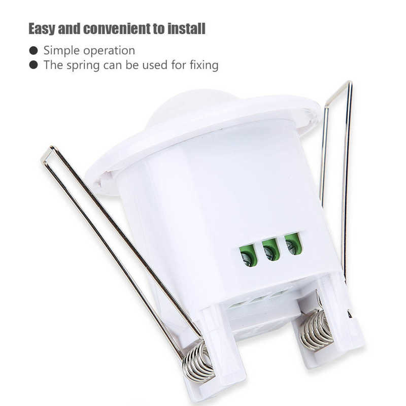 Recessed Automatic Infrared PIR Motion Sensor Switch with Time Delay for Ceiling Light 100V-240V sensor de