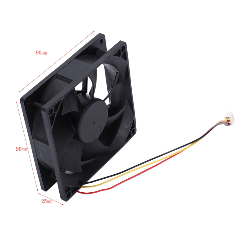 3X 3 Pin 90mm 25mm Cooler Fan Heatsink Cooling Radiator for Computer PC CPU 12V