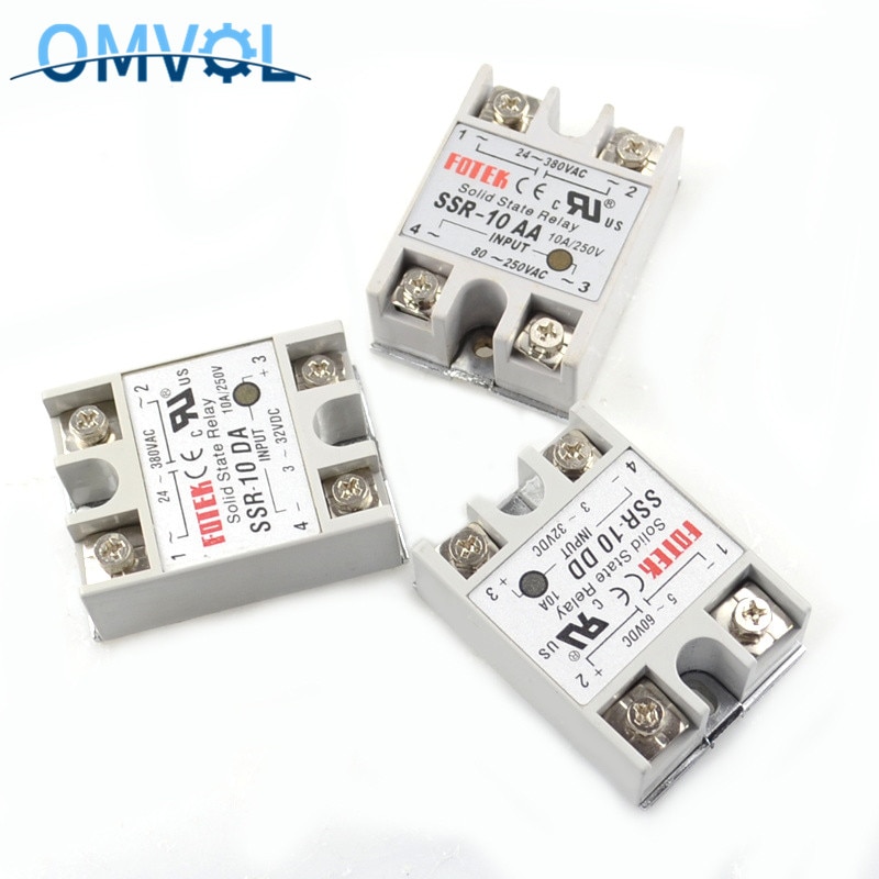 1 st fotek ssr -10da tillverkare 10a ssr relä,ingång 3-32 vdc utgång 24-380 vac ssr -10aa ssr -10dd