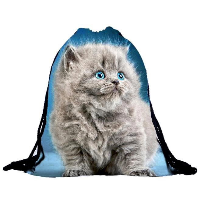 Zaini per gatti Unisex borse con coulisse borse per stampa 3d disegna borse a cordoncino tasca piccola per esterni Mochila Playa # LR2