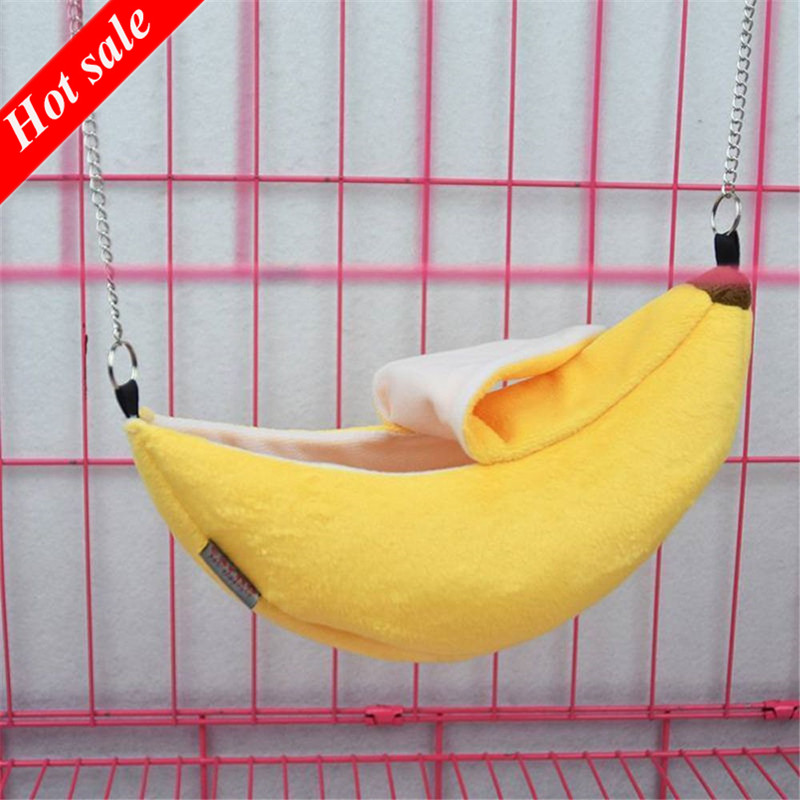 Hamster Banana Shaped Cotton Hammock Moon Boat Cabin Small Pet Gerbil Rat Mouse Hanging Winter Warm Nest Pet Products
