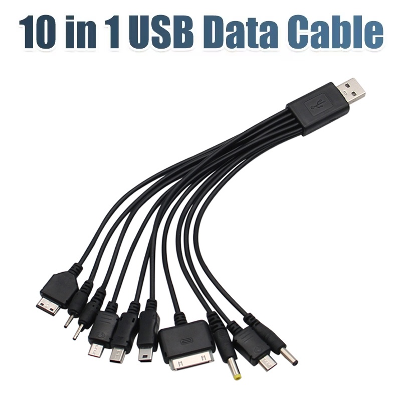 Universele 10-in-1 micro-USB-oplader voor mobiele telefoon Adapterstekker USB-datakabel Oplaadkabel Datadraadsnoer voor mobiele telefoon iPad