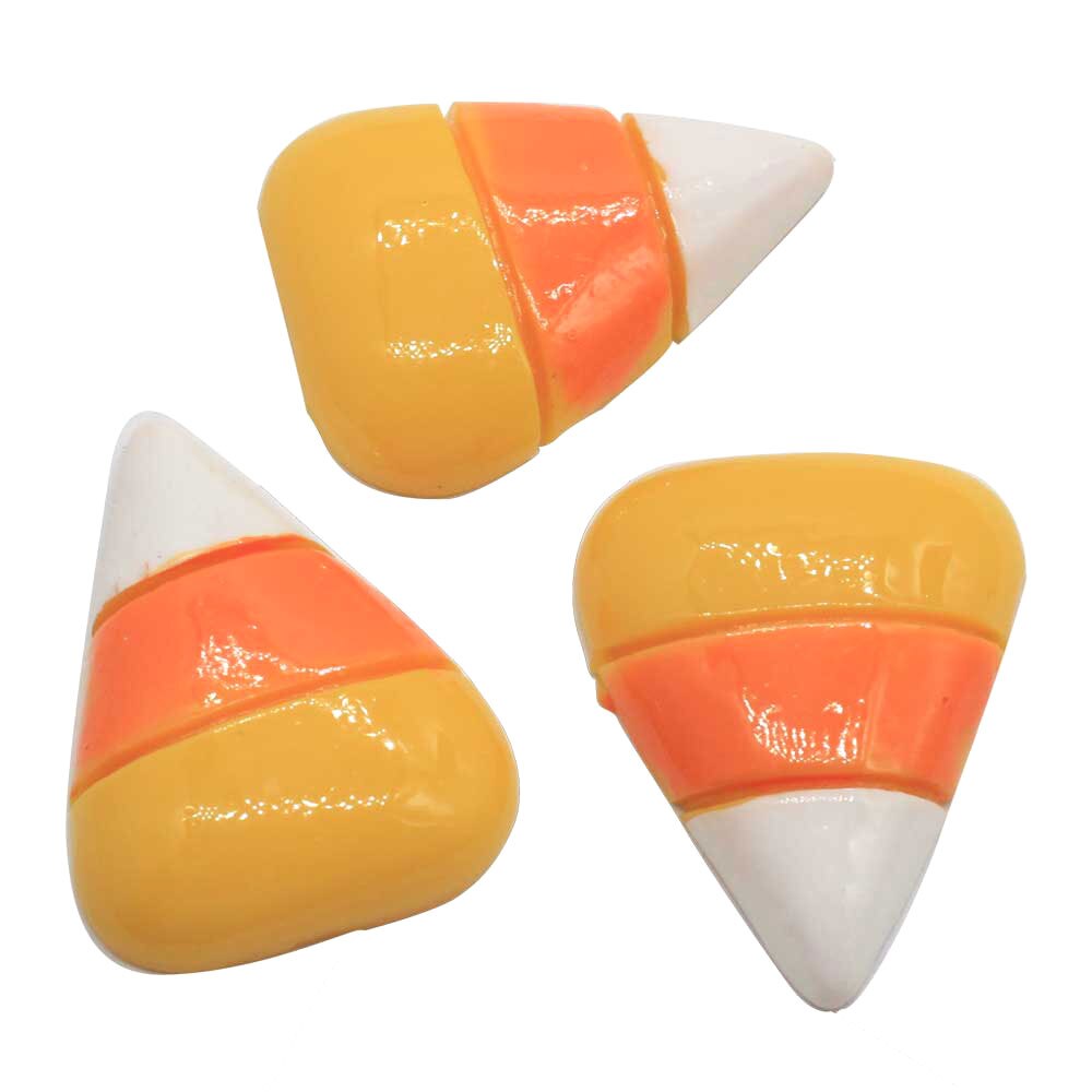 30Pcs Halloween Resin Candy Corn Beads - Flatback Embellishments For DIY Crafts And Fall Decorations