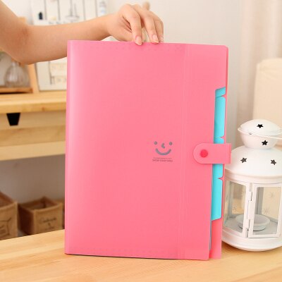 Simpatici documenti di prova per cartelle di file di sorriso A4 cartoleria per studenti multistrato di grande capacità: 7