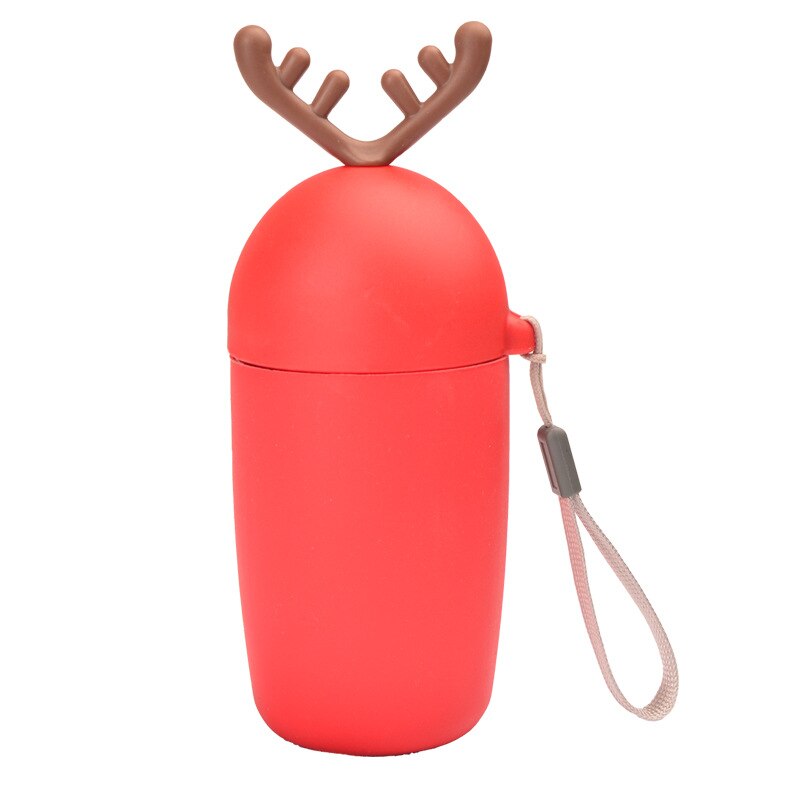 Kerst Elanden Vormige Glazen Cup Leuke Kerst Sikaherten Cup Draagbare Student Cup Outdoor Bike Flessen Nordic