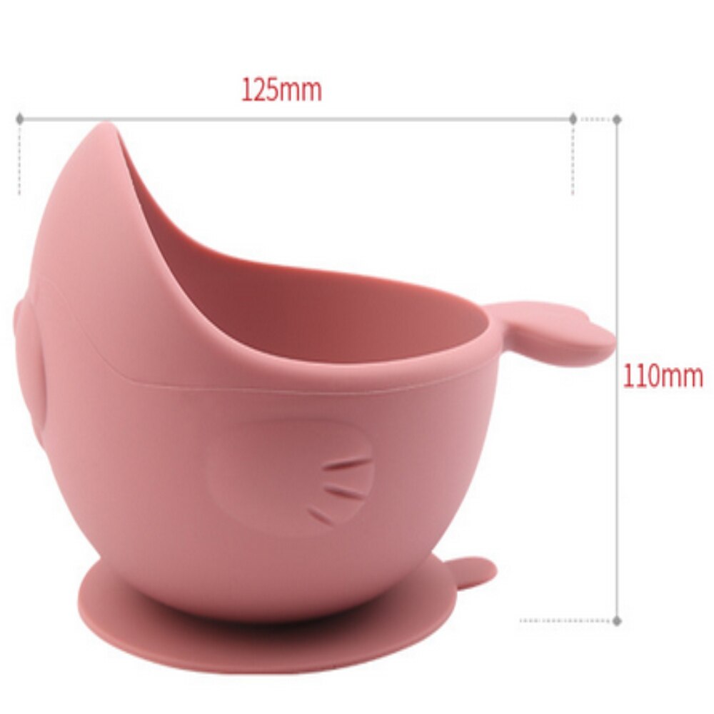 Bol alimentaire en Silicone Anti-chute pour bébé, bol à ventouse, vaisselle pour enfants, alimentation pour bébé sans BPA, bol d'escargot à joint mignon: seal A