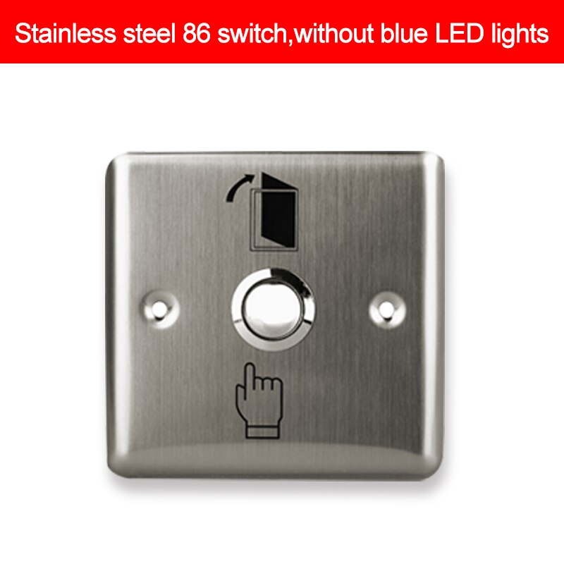 Exit Button Release Push Switch with Blue LED Light for Access Control System for Home Security Protection: BXG-86