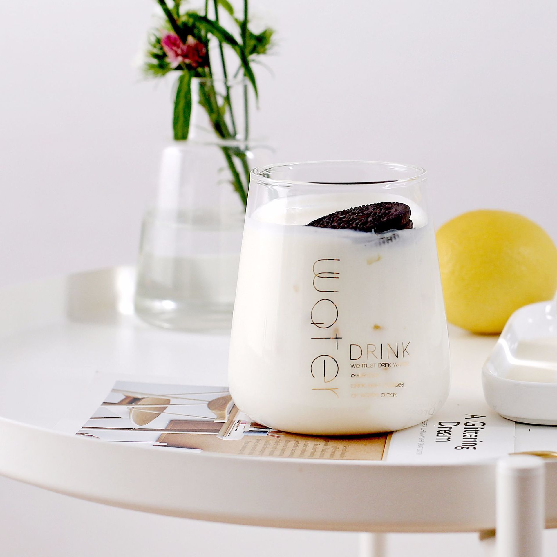 Soffe 300ml Transparent Coffee Mug Simple Milk Juice Glass Cup Heat-resistant Tea Drinkware Cups