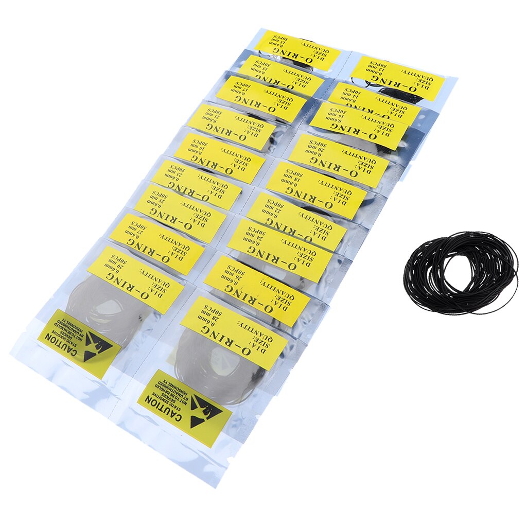 950 stk 12-30mm pakning gummipakningsskiver pakninger erstatter o-ringene klokke: 0.6mm