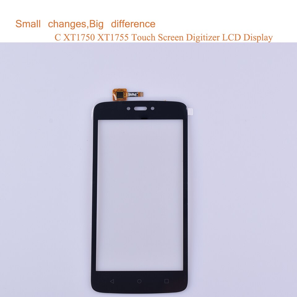 10 unids/lote 5,0 "para Motorola Moto C Touch XT1750 XT1755 XT1754 XT1756 pantalla táctil digitalizador frontal Panel Sensor negro