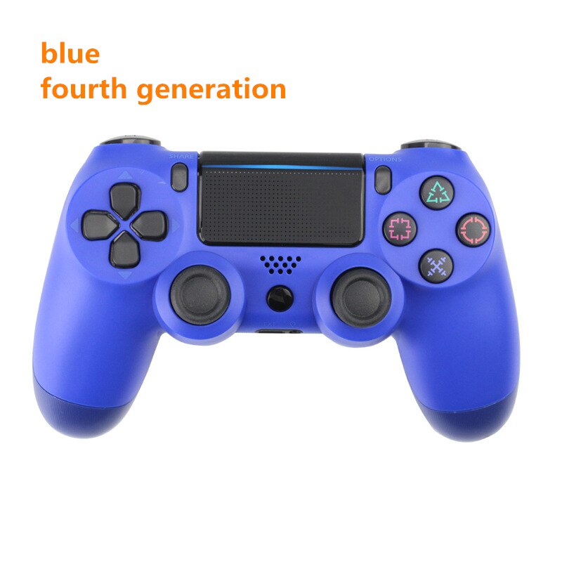 Mando de juego inalámbrico con Bluetooth para PS4, mando con doble vibración estilo PS5 para PC y Android,: PS4 Blue