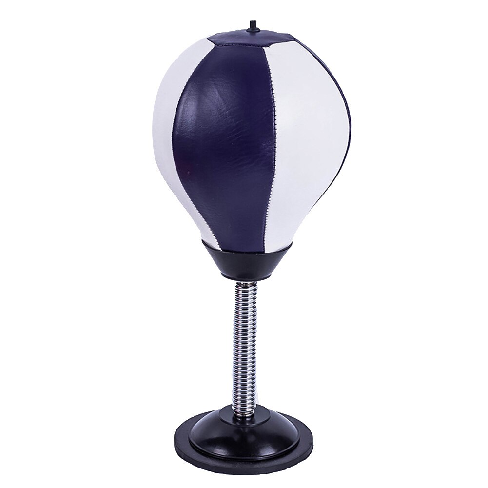 Boxing Equipment Fight Ball Training Speed Ball Faux Leather Sucker Desktop Inflation Decompression Boxing Speed Punching Ball: Blue White