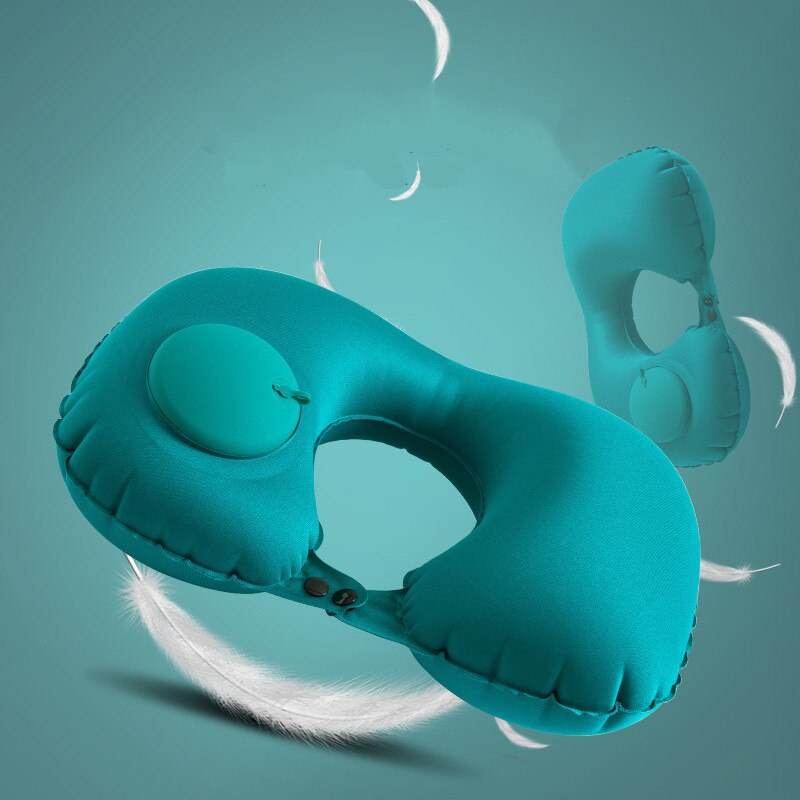 U-Shape Travel Pillow For Airplane Inflatable Neck Pillow Travel Accessories Comfortable Sleep Pillows