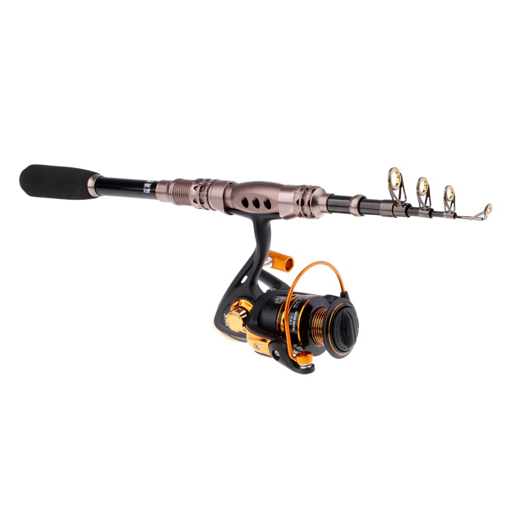 Telescopic Fishing Rod and Reel Combos Fishing Gear for Travel Left/Right Hand Set