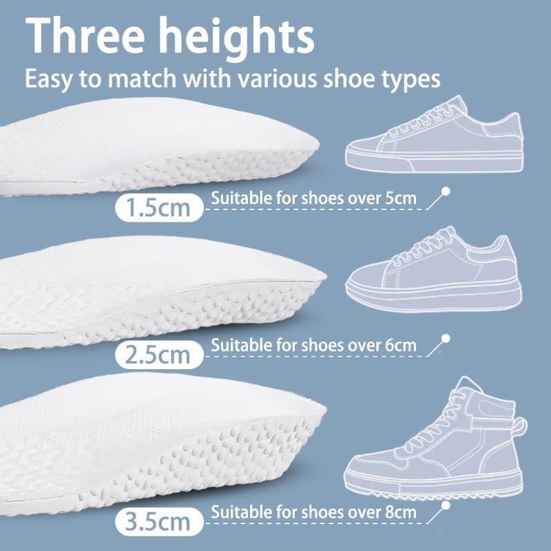 1 paar EVA Sport Dämpfung Schuhe Einlegesohle für Füße Höer ErhöHenne Einlegesohlen Männer Frauen Bogen Unterstützung Orthopädische Schuh Pads