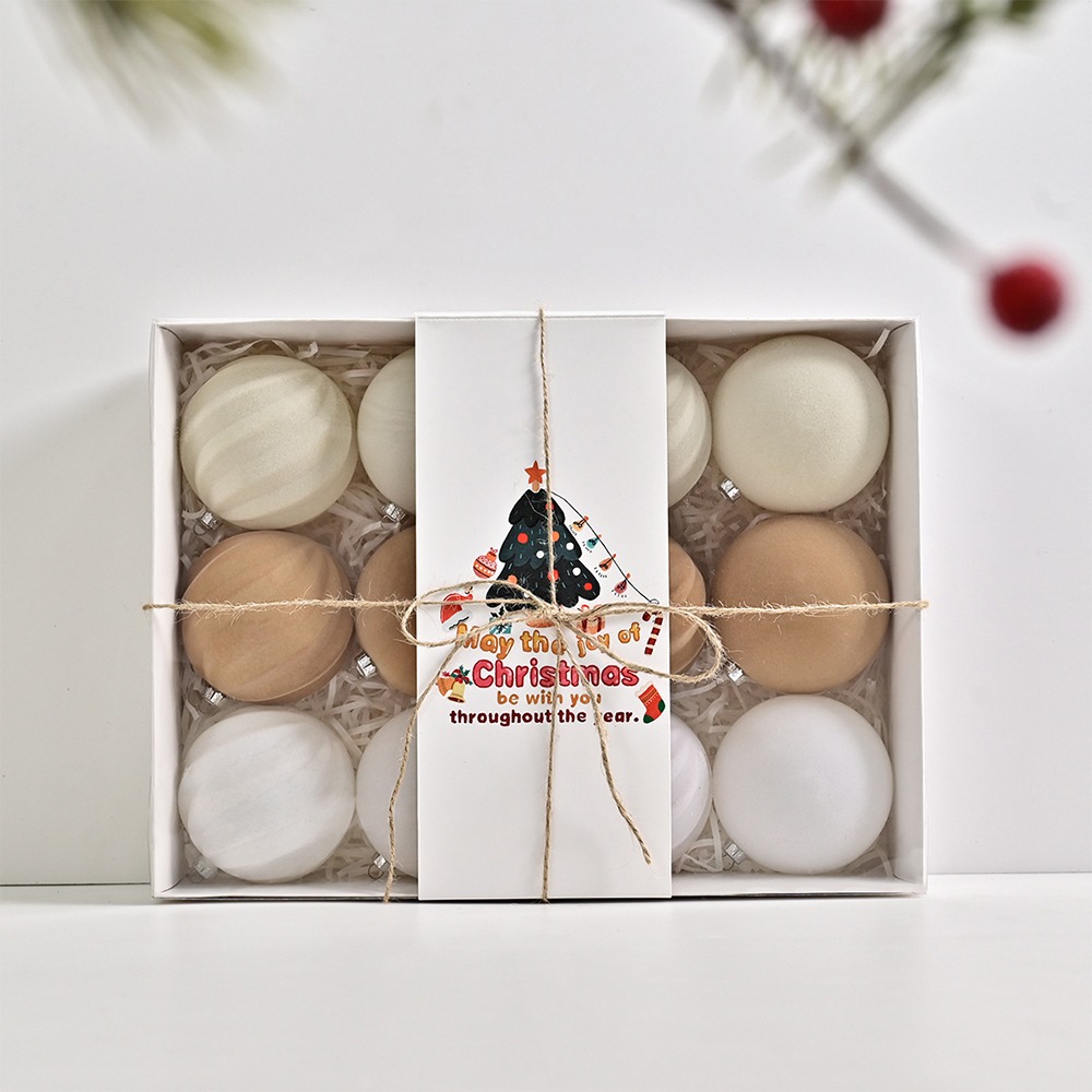 Bunte Weihnachtskugel-Ornamente, Kunststoff-Beflockung, bruchsichere Weihnachtskugeln, Anhänger, wiederverwendbare Weihnachtsbaum-Hängekugeln: Licht Grau