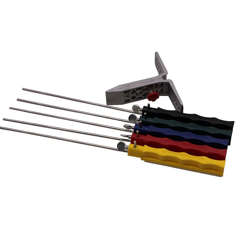 4pcs Whetstone Steel Edge Wicked Lansky Sharpening System Newest Fix Angle Sharpener Portable Kitchen Sharpening Tool Set