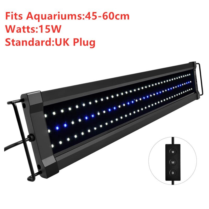 NICREW ClassicLED Gen2 Aquarium Light Dimmable LED Fish Tank Light With 2-Channel Control White and Blue LED Aquatic Plant Light: 45-60cm UK Plug