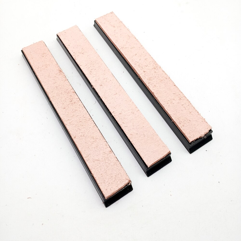 Leather Honing Strop Compound Grinding Knife Paste sharpener sharpening stone fine grind grinding oil stone fixed tools: 3pcs leather