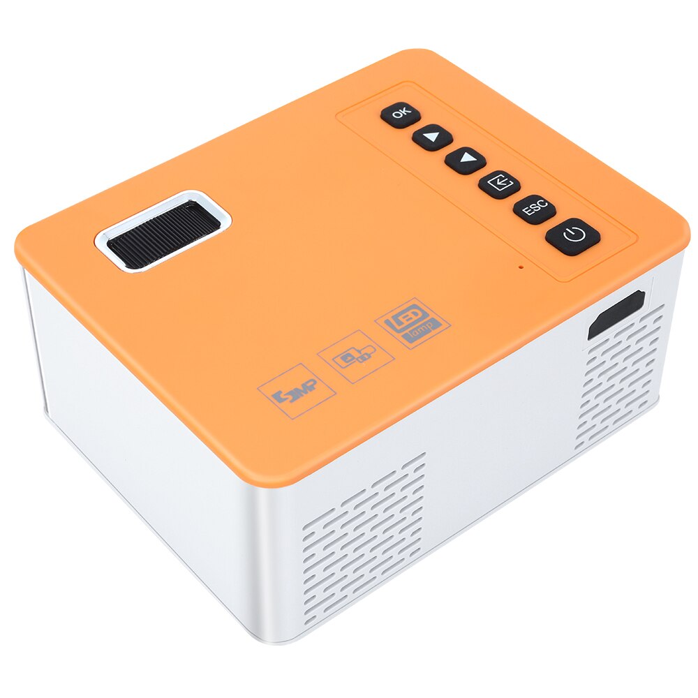 Portable Durable Video Projector 10W LED Projector Office School Children Support TF Card UC28D Projector