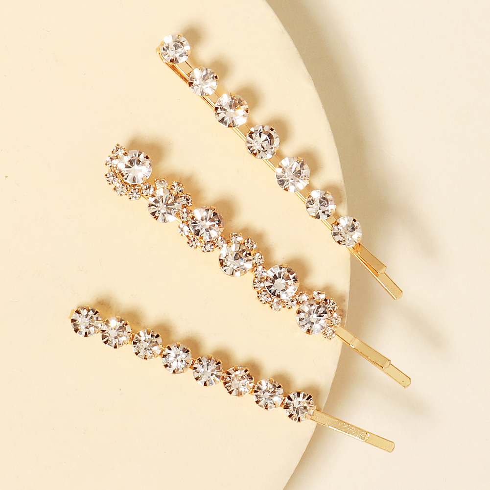 Bridal Barrettes Clear Crystal Women Hair Ornaments Hair Pins Women Hair Clips Bridal Hair Jewelry Accessories: SKY BLUE